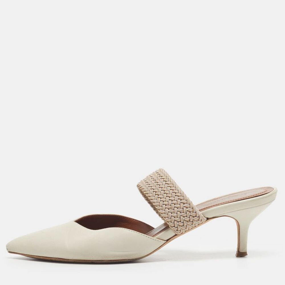 Malone Souliers Maisie Size 38 Cream Leather Mules